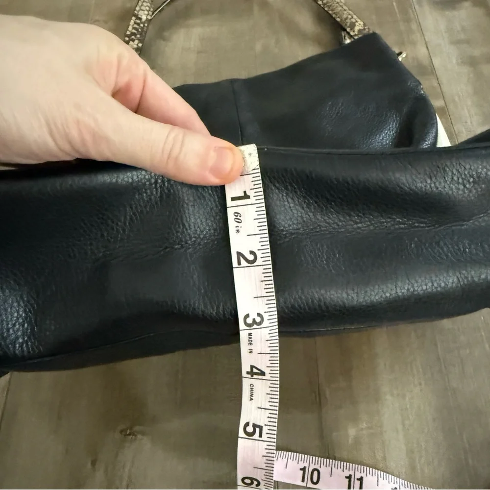 Coach Madison Pheobe Shoulder Bag Purse Pebbled Leather Two Tone Animal Print - Picture 12 of 16